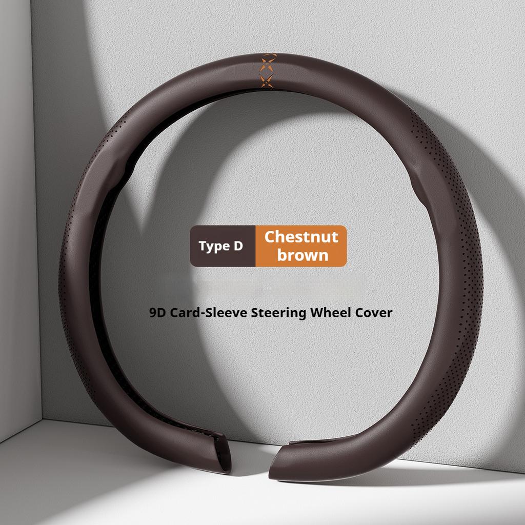 For Chery Exeed TX Nappa Leather Grain Car Steering Wheel Cover Breathable and Anti Slip Accessories Interior Accessories