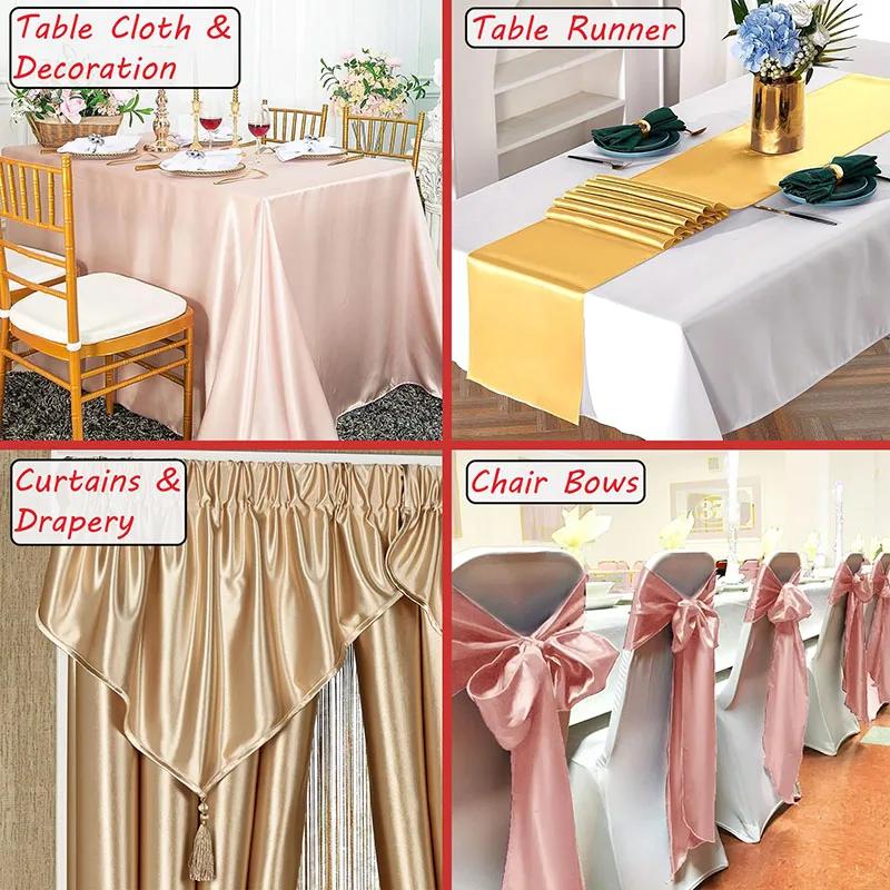 DIY Satin Imitation Silk Fabric Soft Satin Fabric Wedding Party Decoration Box Lining DIY Clothing Sewing Background Accessories