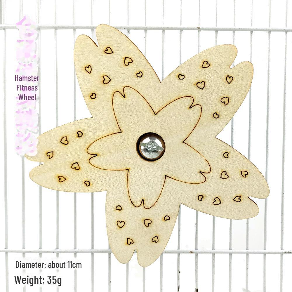 Hamster Fitness Wheel & Frisbee Toy with Stand for Small Pets