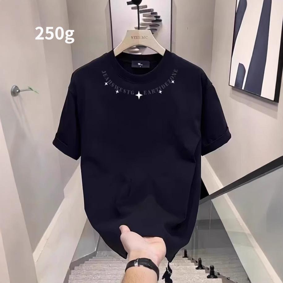 Men's Short-Sleeve Summer New Casual Printed Cotton T-Shirt Top