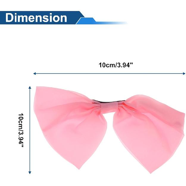 Motorcycle Helmet Accessories Decoration Large Bow for Motorcycle Bicycle Skiing Helmets Pink Mesh Sticker 1 Set