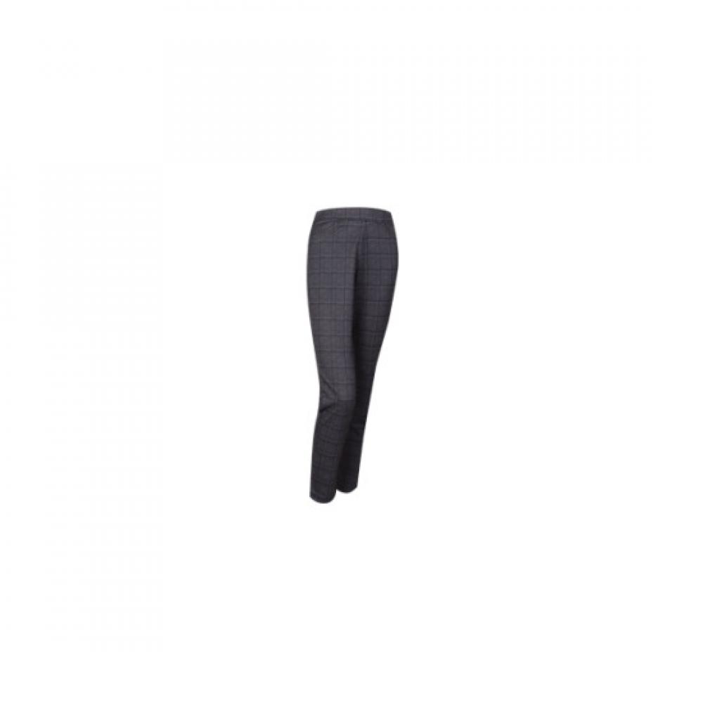 Shop   Women Check Banding Span Slacks Pants Black Ace Wpt 0421