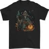 Skeleton Wizard Holding Lantern Magic T-shirt