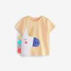 Summer Pure Cotton Sweet Cartoon Embroidery T Shirt Girl O-neck Sleeveless T-shirt for Girls Purple Tops Tees Kid Children's Clothing