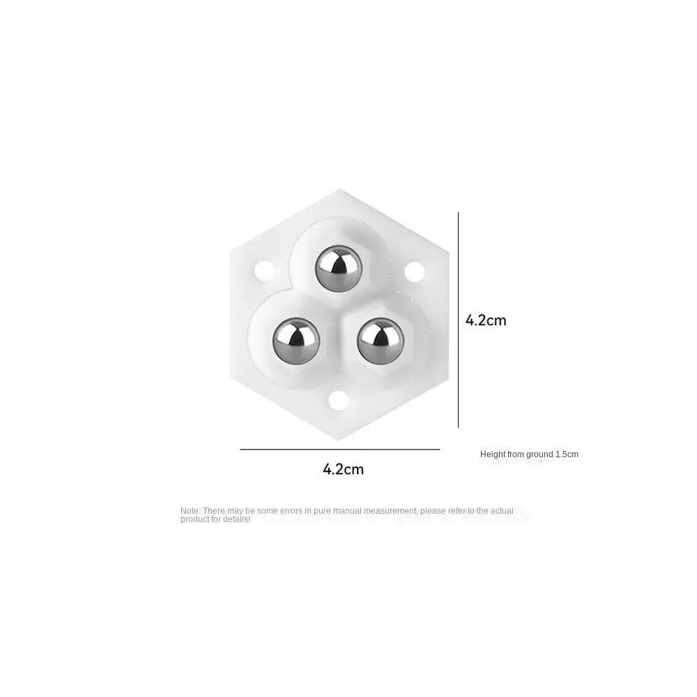 Mini Self Adhesive Furniture Casters Wheels 360° Rotating Stablize Universal Wheel Mute Ball Self Adhesive Pulley Base