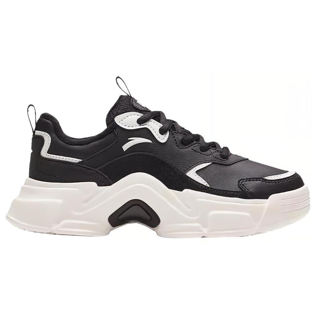 Anta Rabbit Shoes Winter Thick Sole Height Increasing Plush Wear Resistant Low Top Casual Shoes Women Sneakers Black White 922328816-6