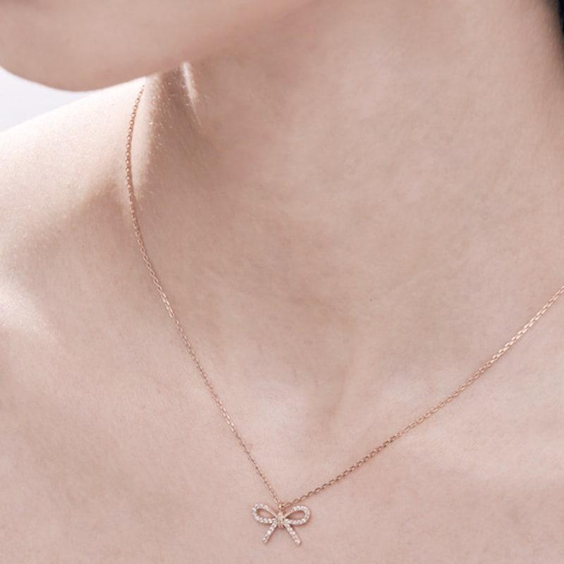 CRANNE Lovely Ribbon Necklace C24NB116