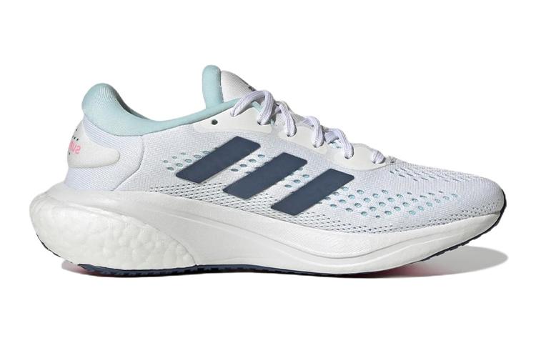 adidas Supernova 2 J Comfortable Abrasion Resistant Breathable Low Top Kids' Running Shoes White Blue GX9785