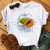 New Kawaii Fruits Strawberry Print Unisex Tshirt Tops Casual Female Shortsleeved Streetwear Black Round Neck Oversized Tshirts