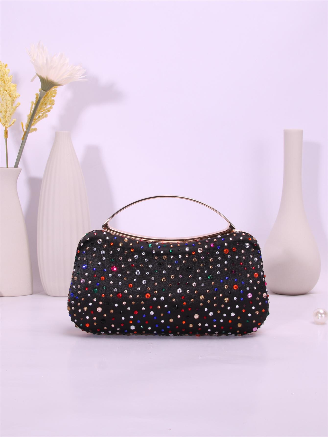 

Evening bag in hand, annual meeting party in hand, dinner bag for wedding and bride evening dress women s bag чёрный