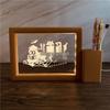3D Photo Frame Pen Holder Night Light – Creative Graduation or Birthday Gift for Teachers and Classmates