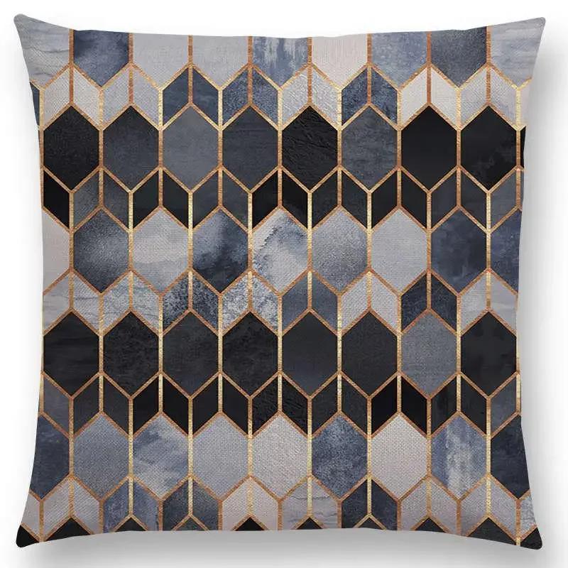 New Colorful Rocks Candy Gems Stained Glass Abstract Blocks Geometric Art Prints Cushion Cover Car Sofa Throw Pillow Case