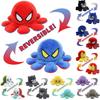 Plush Spiderreversible Octopus Toy Batdoublesided Flip Stuffed