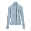 Women's Korean-Style Cashmere-Feel Slimming Long-Sleeve T-Shirt for Autumn/Winter.