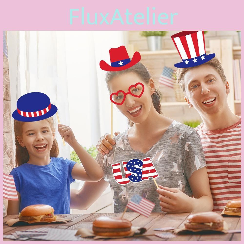 Independence Day Theme Star Pattern Creativity Party Decor Paper Photo Props