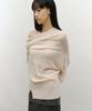 LOW TIDE Relaxed Off-Shoulder Knit [Salmon]