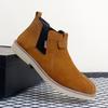 Fashion Suede Leather Chelsea Boots Winter Shoes Plush Warm Footwear New Fashion Slip on Mens Ankle Boots Non-Slip Leisure Walk Shoes