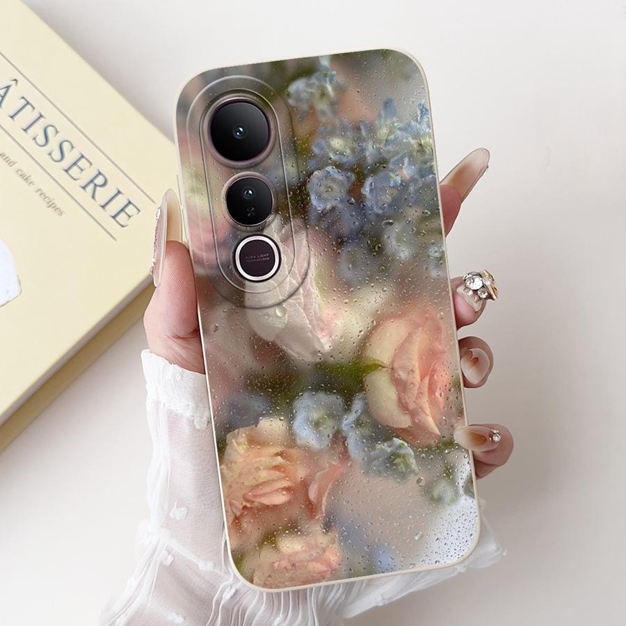 For Vivo V50 Lite Case Liquid Soft Silicone Fashion Newest Painting Back Cover For VivoV50lite V 50 5G Matte Phone Cases