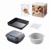 [Iwatani Material Official] Glulab Standard Black Recipe Book "Warm Meals for a Fragmented Family" Set, 6-in-1 Microwave Cooker, Heat-Resistant, Freez