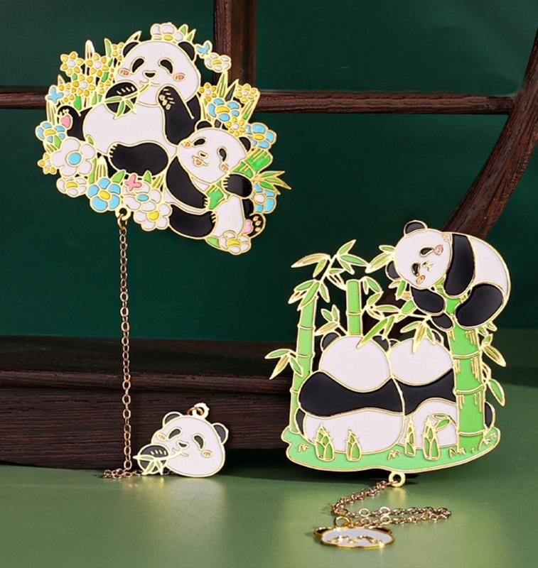 Creative Book Markers Metal Reading Bookmarks Panda Page Markers Lovely Bookmarks for Book Lovers