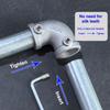 Aluminum Alloy Connector Elbow Tee Base Flat Three-Dimensional Fitting Connection Fastener 20/25Mm Steel Tube Shelf Parts