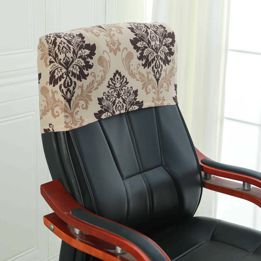 Elastic Boss Chair Headpillow Case Office Chair Cover Swivel Chair Headpillow Case Computer Chair Headpillow Seat Dustproof Head Cover