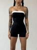 Nude Feeling Anti-slip Bandeau Jumpsuit with Chest Pad for Fitness, Yoga, and Running
