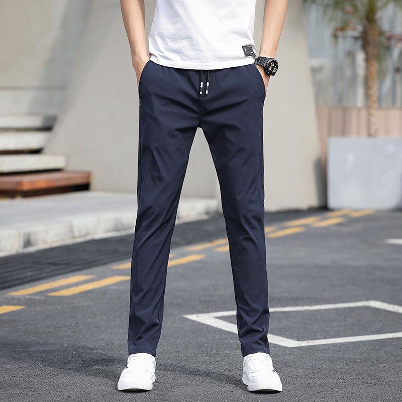 

2023 Мужские быстросохнущие прямые свободные брюки Ice Silk — удобные, эластичные, облегающие 36 (180 lbs)