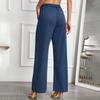 Women's Mid- Stretch Jeans Fashion Straight Leg Denim Pants With Pockets