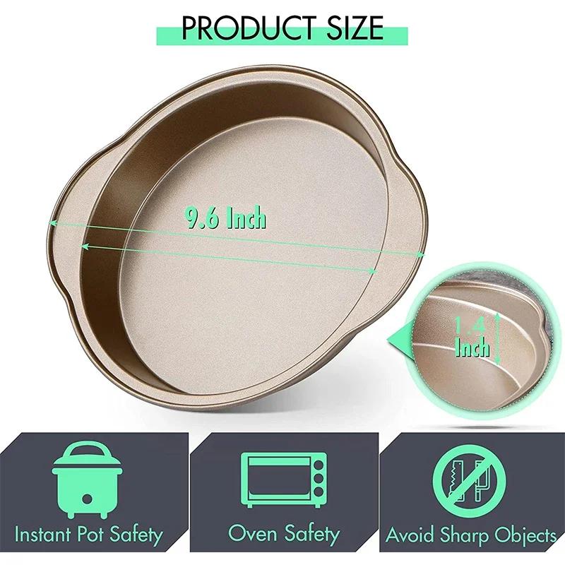 9 Inch Round Cake Mould Cheese Cake Pan Carbon Steel Non-Stick Pie Pizza Pan Baking Tray Oven Toast Chiffon Cake Pan Bakeware