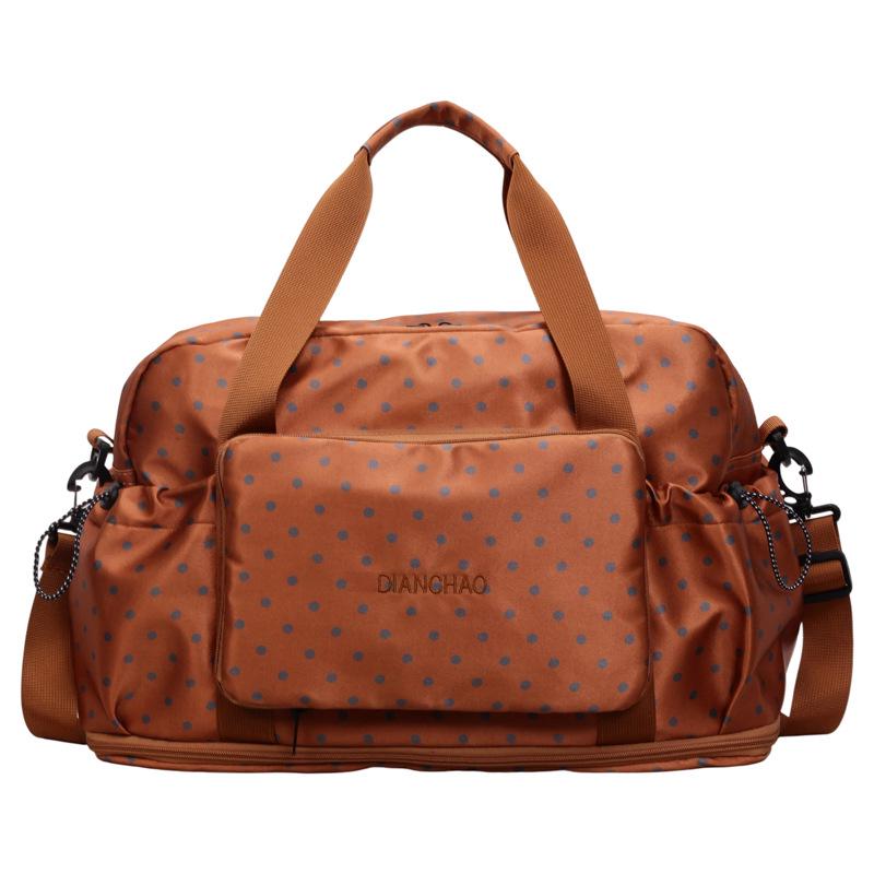 Polka Dot Multi-Functional Travel Bag - Large Capacity Fitness & Luggage Storage, Lightweight Handheld Shoulder Bag