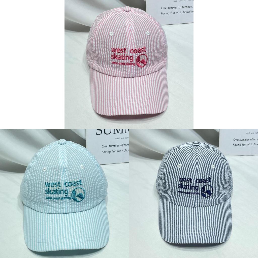Embroidered Letter Baseball Cap With Flat Top And Wide Brim For Summer Fashion