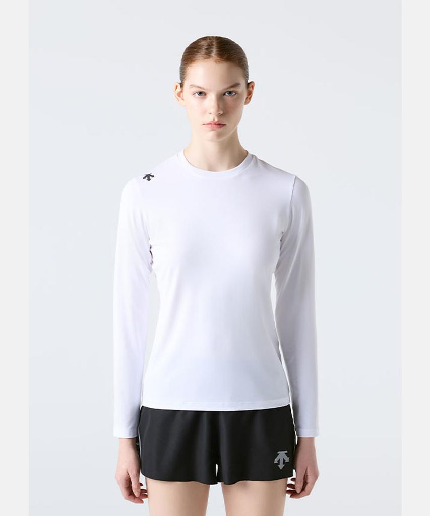 DESCENTE Running Reflective Long Sleeve T-Shirt White Sr123Rtl11 (B Type)