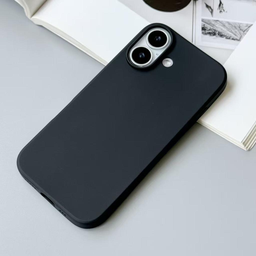 Liquid Silicone Phone Case for Apple iPhone 17 Pro Max 17 Air Black Color Soft TPU Cover Case