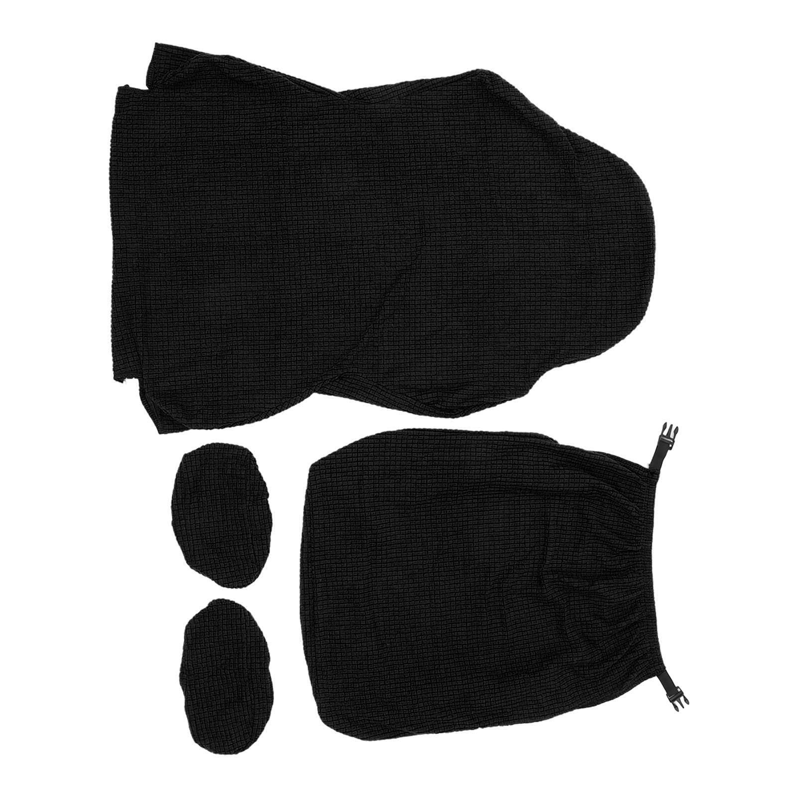 

Комплект чехлов для стульев, дышащий, пыленепроницаемый, моющийся, чистый цвет, приятный для кожи, растягивающийся комплект чехлов для стульев чёрный