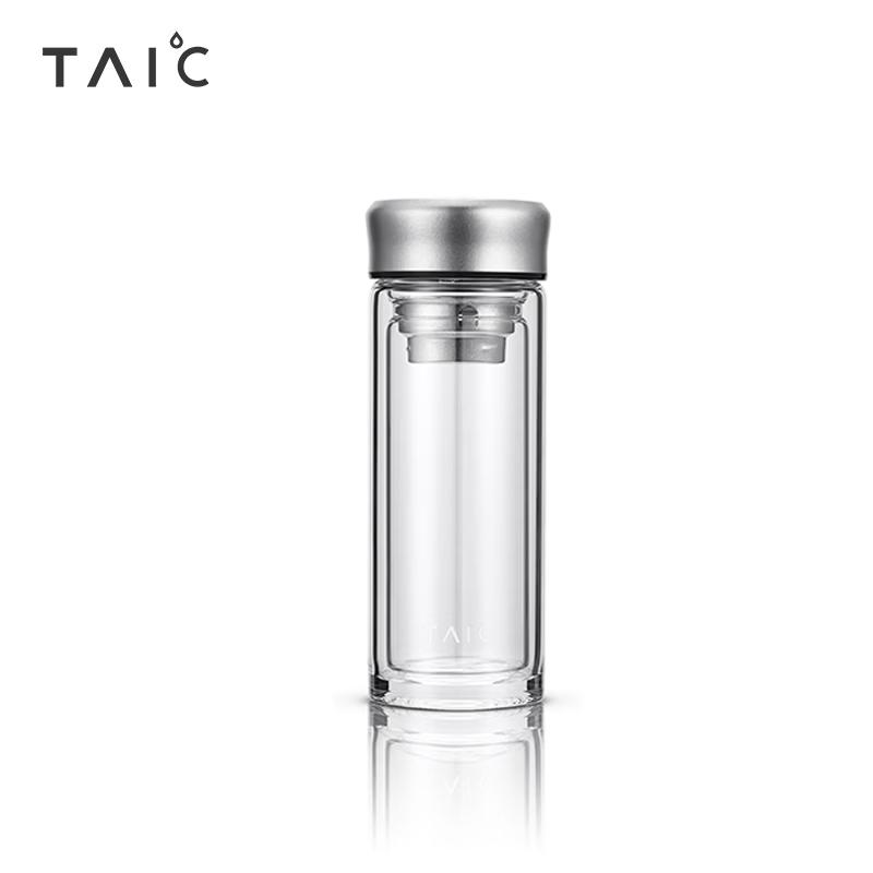 TAIC Double-Layer Glass Titanium Tea Infuser Bottle