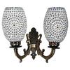 Double Dome Glass Wall Lamp for Living & Home Decoration Turkish Lamp (multicolur, Bulb Not Included); Made In India
