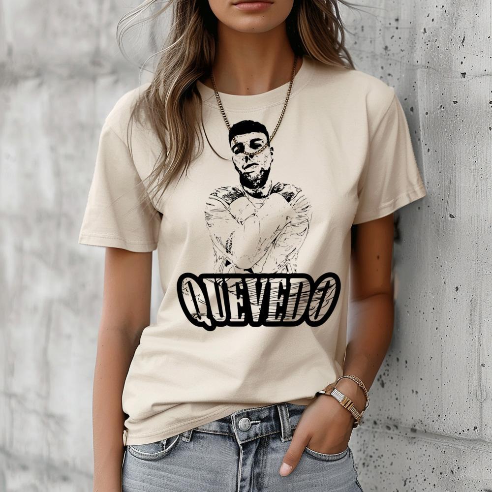 Quevedo T-shirts Women Streetwear Summer Designer T Shirt Female Designer Clothing