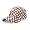 Casquette de baseball souple à carreaux pour femme, protection solaire printemps/été, style coréen tendance, visière incurvée, casquette bec de canard pour homme
