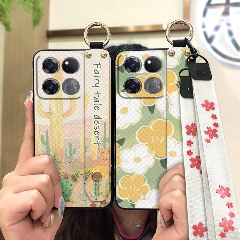 Back Cover Oil Painting Phone Case For OnePlus/1+Ace 5G Racing Edition Lanyard Waterproof Wristband Dirt-resistant Ring
