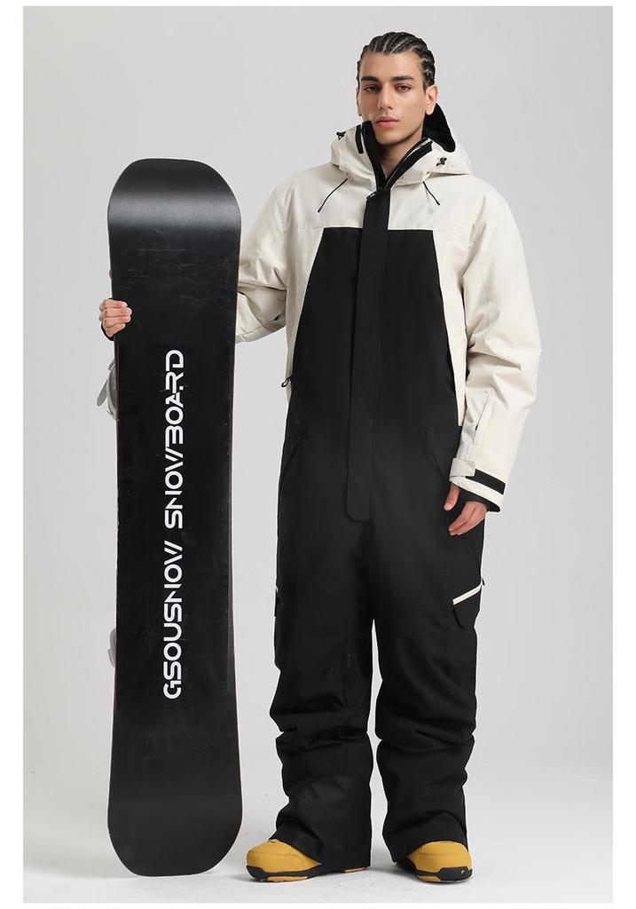 Men's One-Piece Ski Suit: Windproof, Waterproof, Breathable, Thickened, and Warm for Snowboarding
