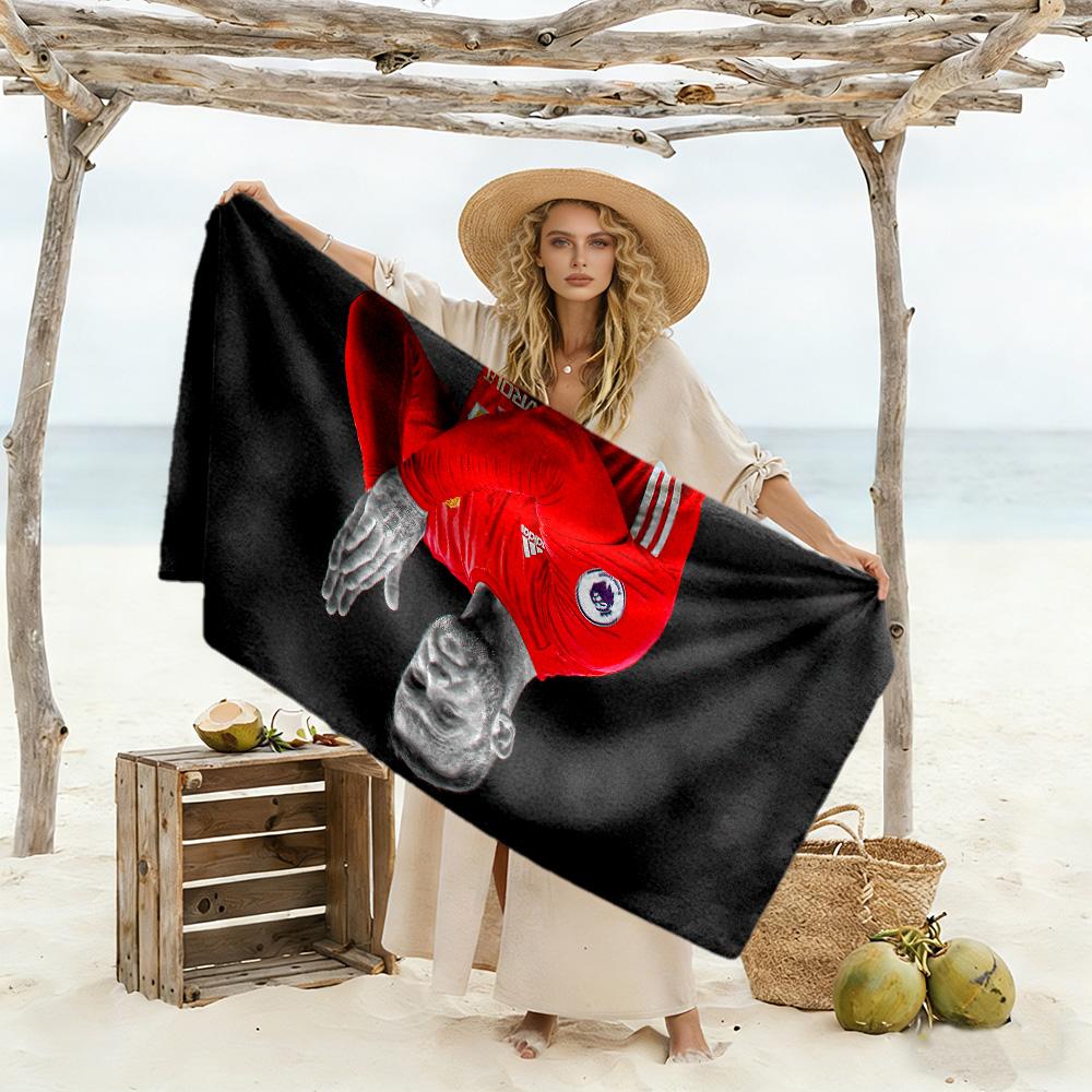 Wayne Rooney Manchester Beach Towel Super Soft & Absorbent Comfortable Lightweight Perfect for Traveling Yoga Camping and Swimming