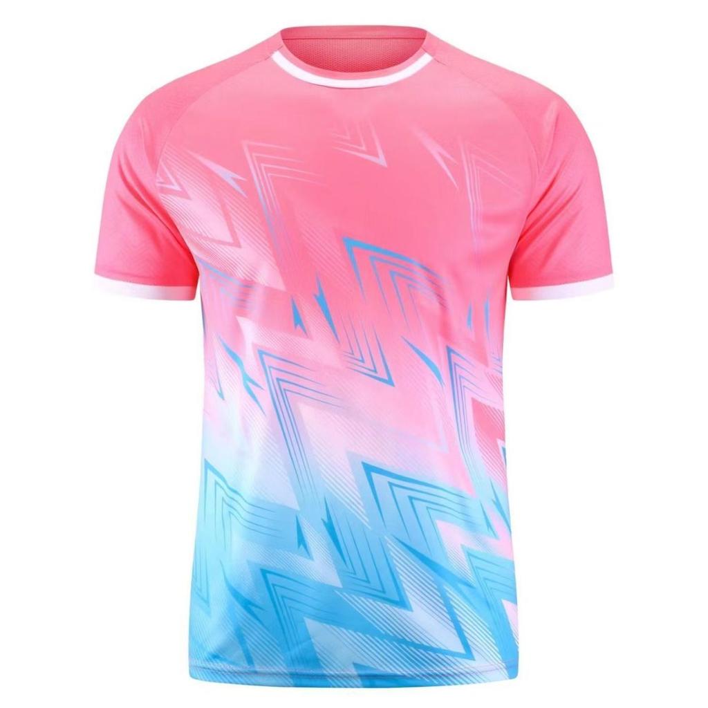 Summer New Table Tennis and Badminton Training Camp Sports 3D Printed Short Sleeved T-shirt Quick Drying
