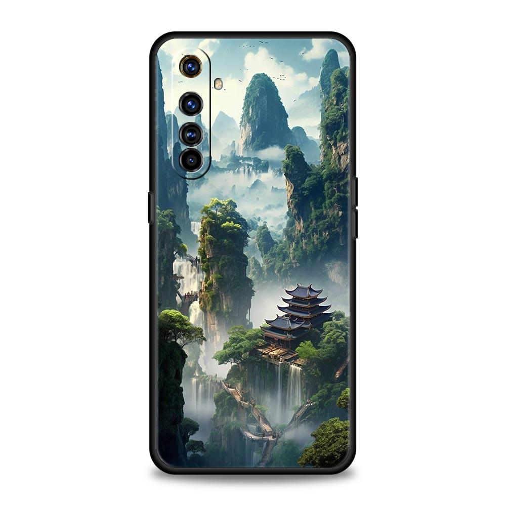 For Realme GT Neo 2 3 3T 5 Phone Case For Realme 12 11 5G 10 9 8 5G 7 6 GT5 GT3 GT2 Pro Plus C21 C11 C25 C35 Cover Landscape Art
