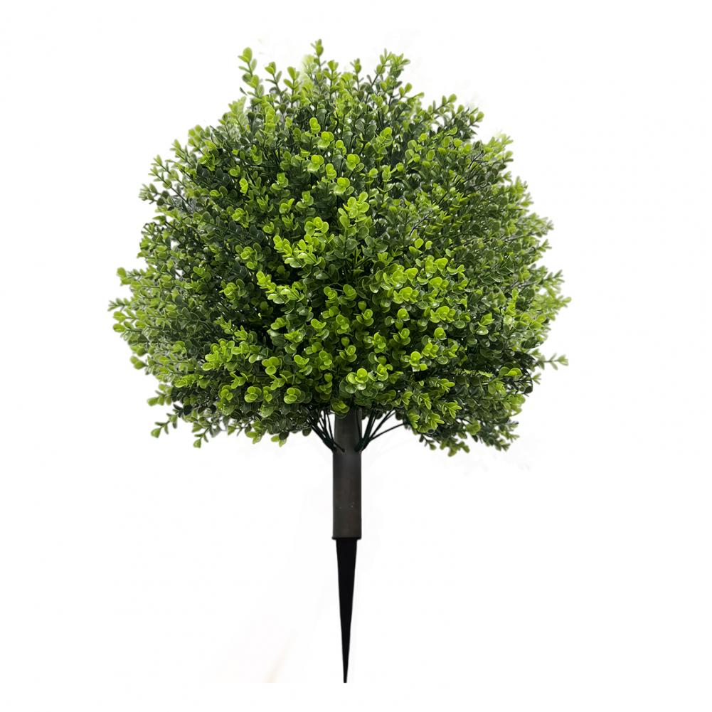 60cm Artificial Boxwood Topiary Ball Tree With Ground Stake Greenery Shrubs Outdoor Garden Porch Patio Fake Boxwood Plants Bush