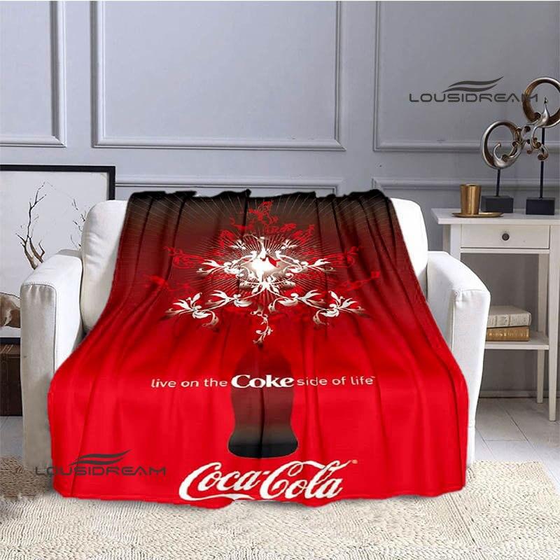 Coke logo printing blanket art decorations children's warm blankets flannel soft and comfortable blankets home travel blankets