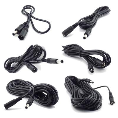 0,5M-10M 12V DC tápkábel dugós dugós hosszabbító kábel adapter 12V 5,5x2,1mm LED szalagfényű fényképezőgéphez