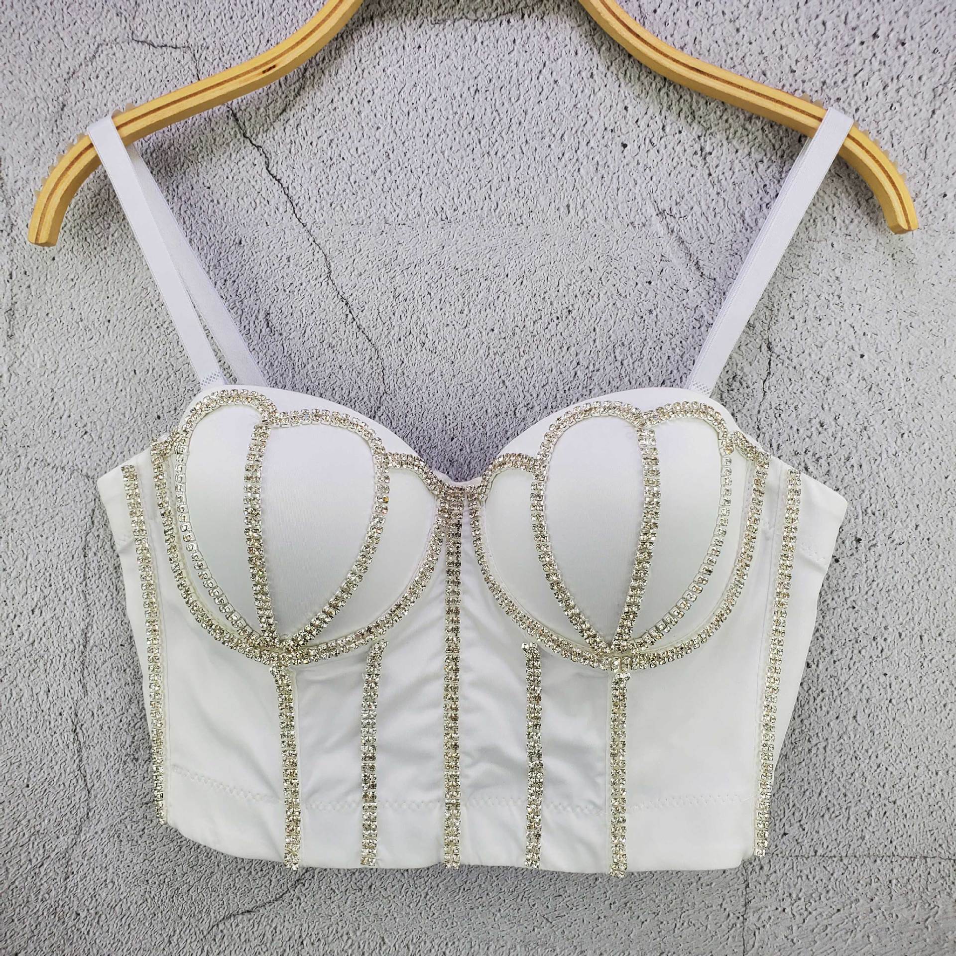 

Топ-бандо на цепочках со штрих-кодом, классический ретро однотонный дизайн, облегающая и стильная верхняя одежда, женский топ без бретелей, майки и топы 34/75 белый