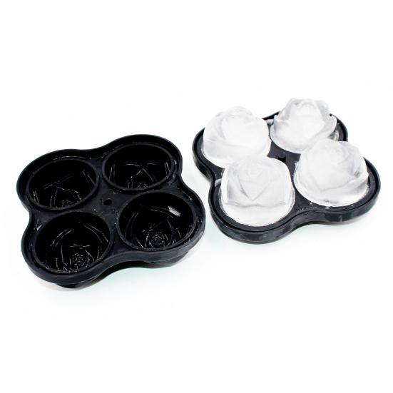 Yousheng Ice Cube Tray Mold Rose Shape Anti-spill Silicone Cocktails Fadeless Ice Tray Mold for Bar
