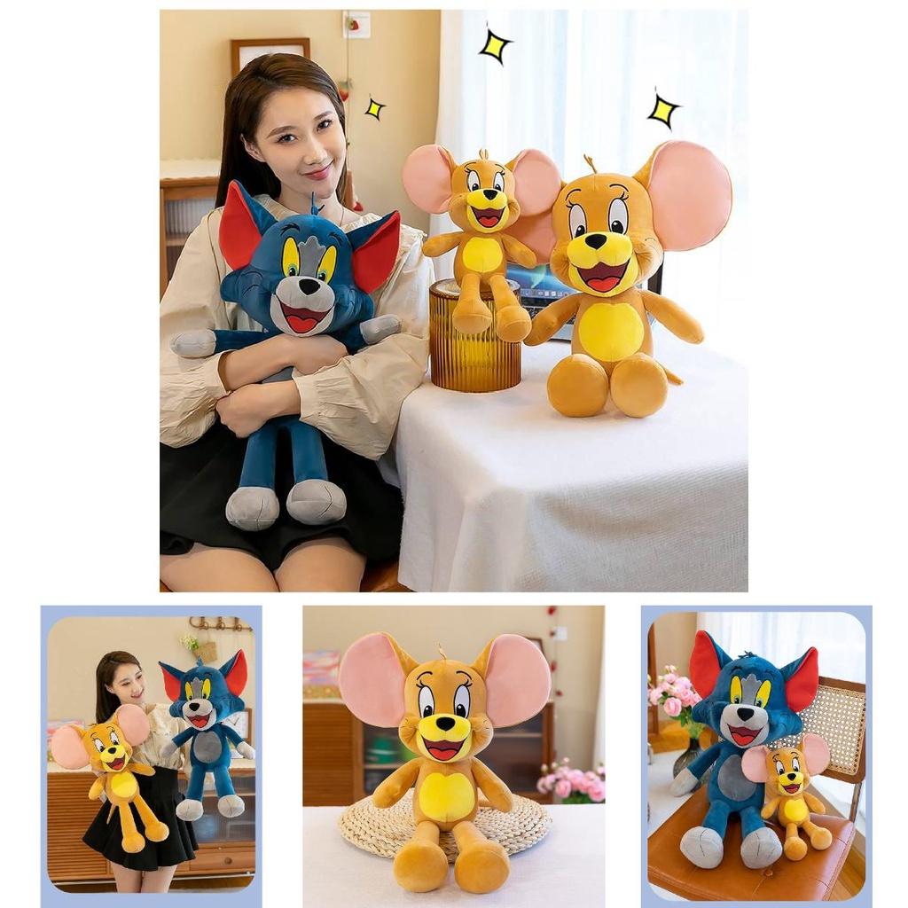 Lindo Peluche Juguete Almohada Muñeco Relleno Tom y Jerry Regalo Día de San Valentín Niños Dibujos Animados